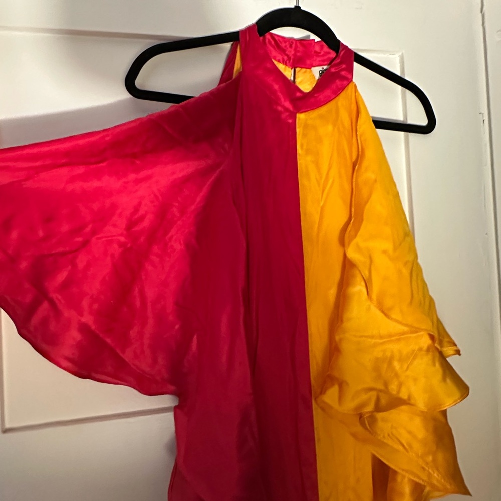 Pinnacle by Shruti Sancheti Color Block Ruffle Dress